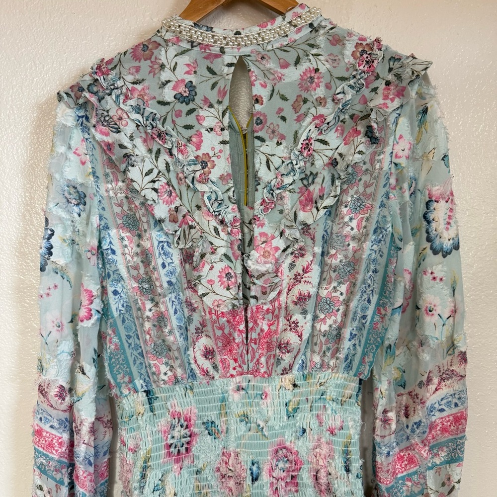 Hana Ruffled Floral Burnout Dress Size S - Picture 9 of 13